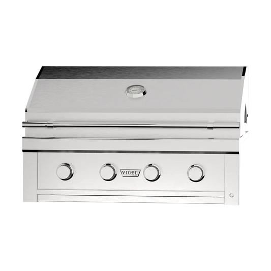 Videl Gran Fuego 36 inch built in gas grill, lid closed, front view