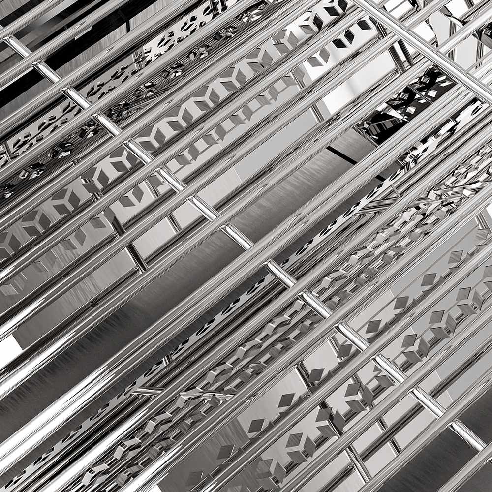 Stainless cooking grates and Flavor Bars in the Videl Gran Fuego 36