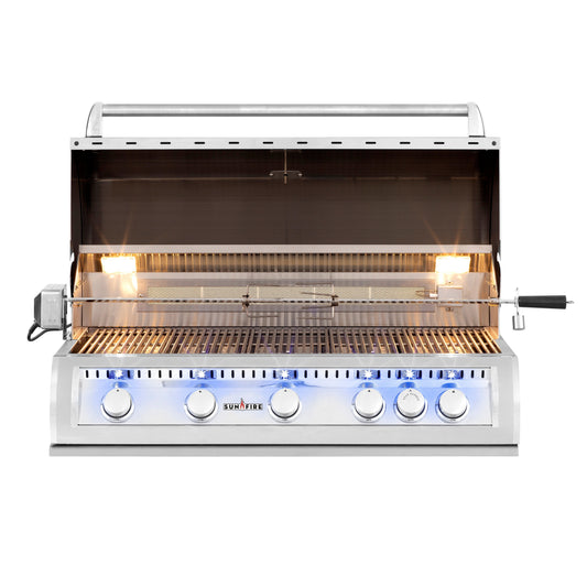 Sunfire 38 inch built-in propane grill, stainless steel, SF-538L