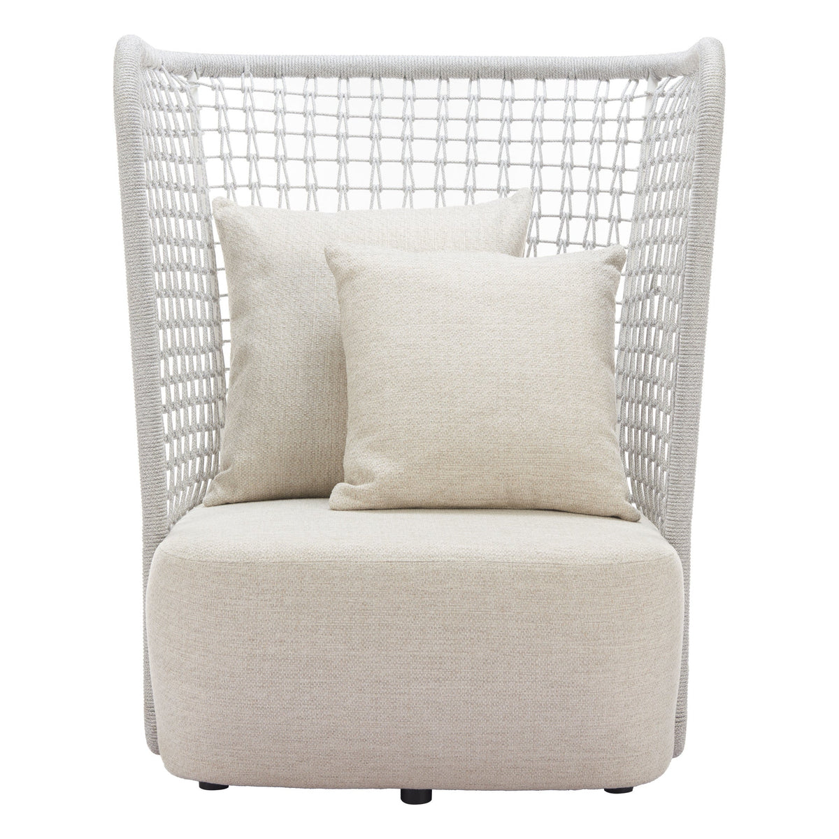 Hudu Outdoor Patio Accent Chair, Beige