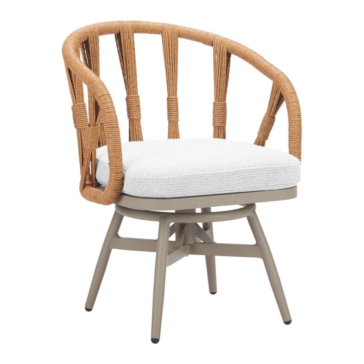 Safal Outdoor Patio Swivel Dining Chair, Multicolor