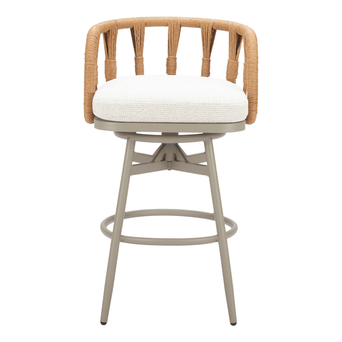 Safal Outdoor Patio Swivel Barstool, Multicolor