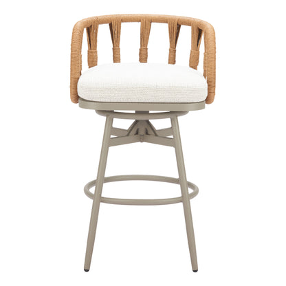 Safal Outdoor Patio Swivel Barstool, Multicolor