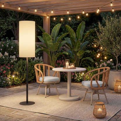 Lumaris Outdoor Solar Floor Lamp, Black