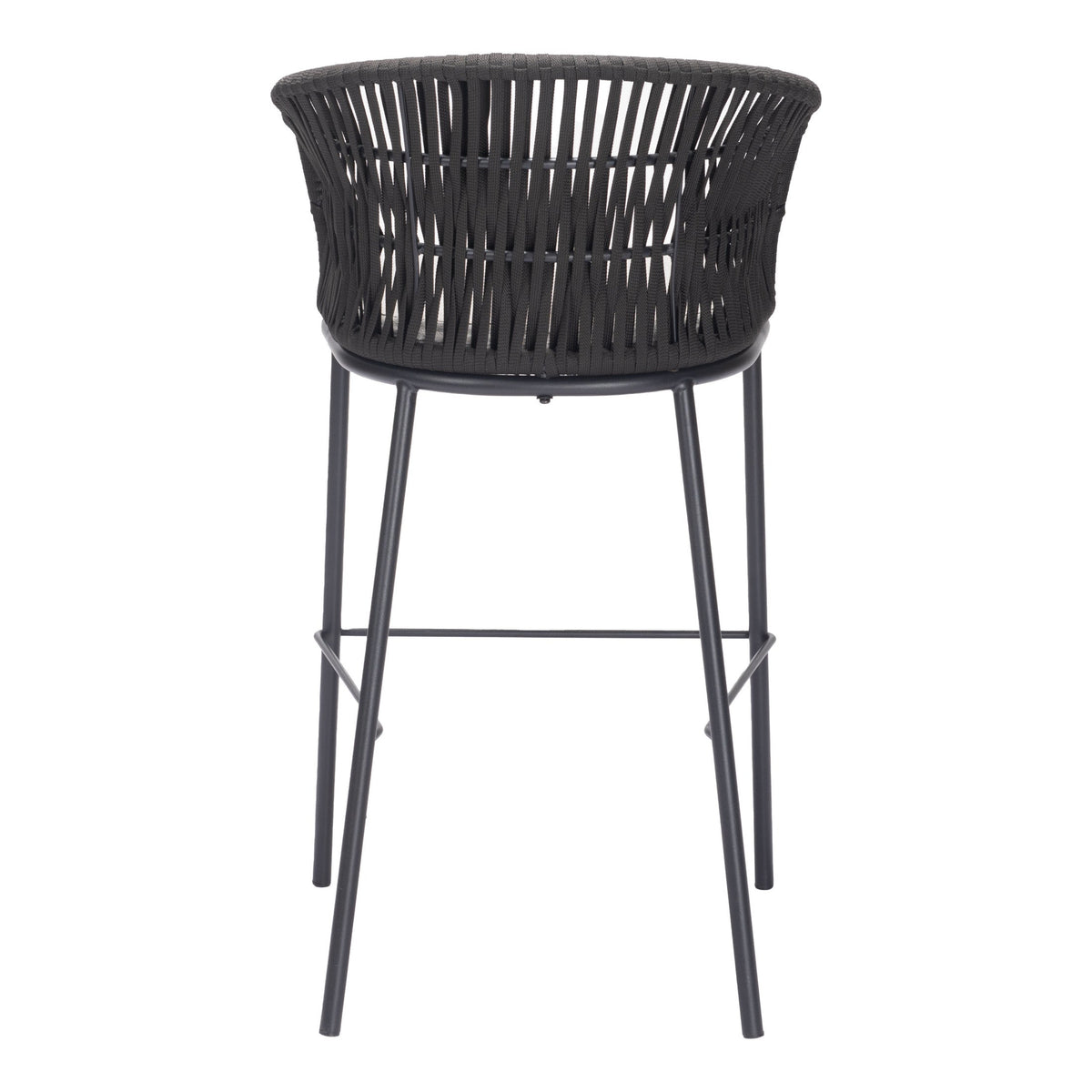 Freycinet Outdoor Patio Barstool, Set of 2, Black