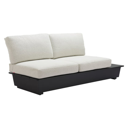 Tien Outdoor Patio Right Facing Loveseat, Beige