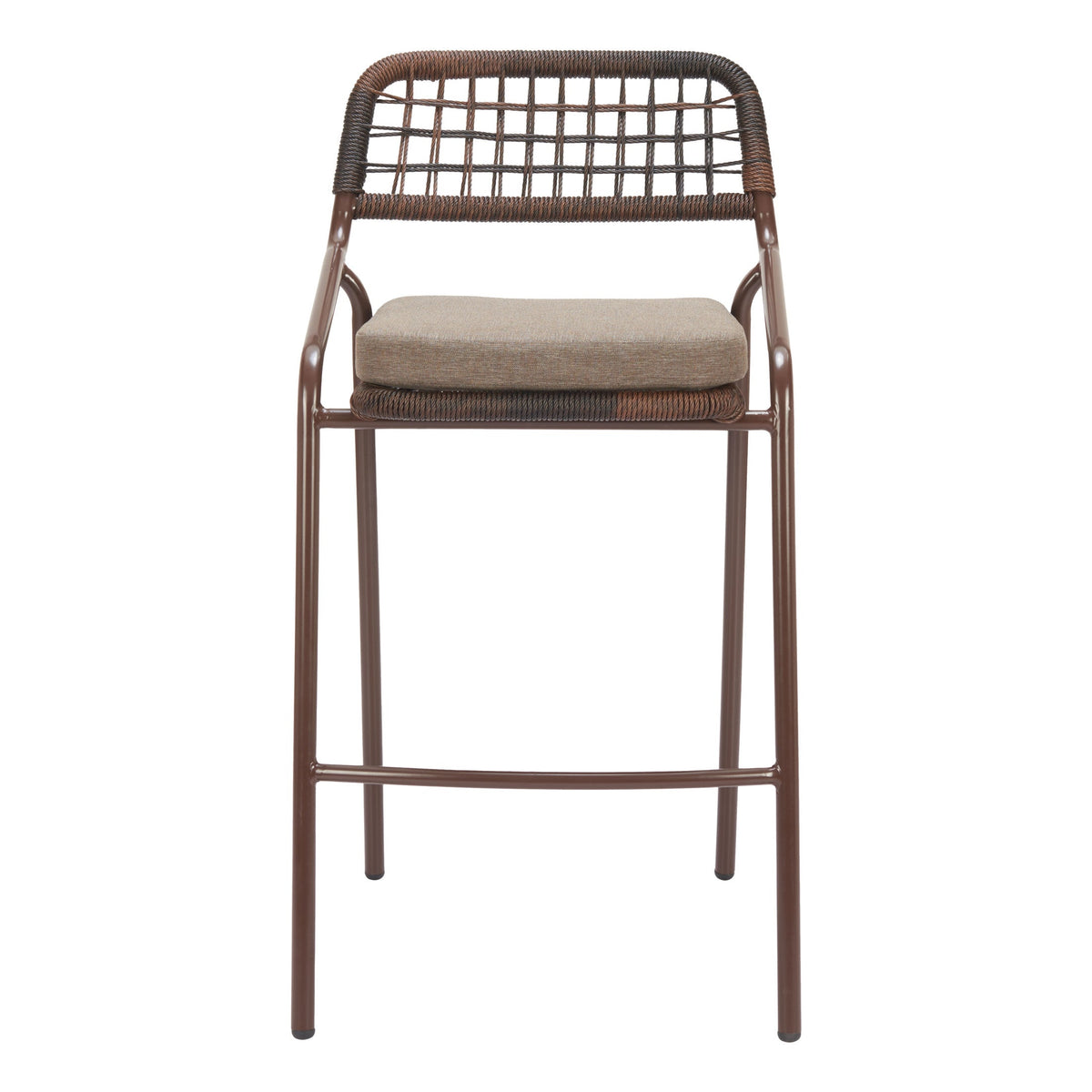 Rio Outdoor Patio Barstool, Set of 2, Brown