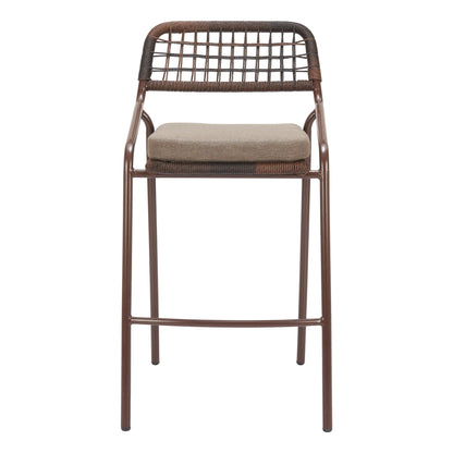 Rio Outdoor Patio Barstool, Set of 2, Brown