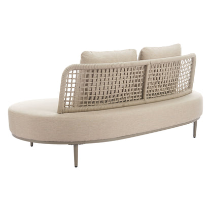 Ruhe Outdoor Patio Sofa, Beige