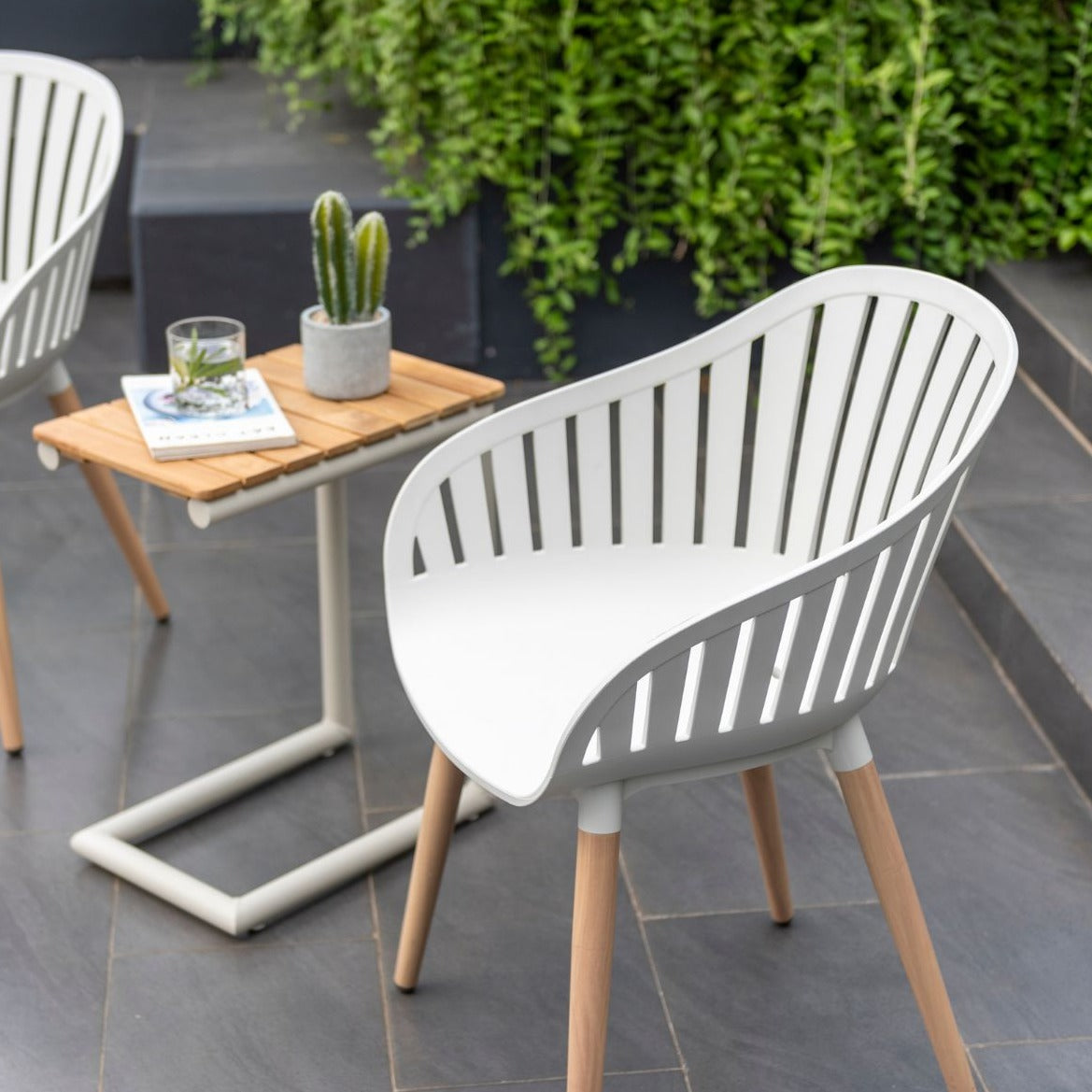 LifestyleGarden Portals Balcony Set with C Shape Table and 2 Chairs