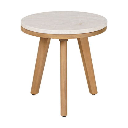 Siro Outdoor Patio Side Table, Natural
