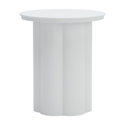 Kogur Outdoor Patio Side Table, White
