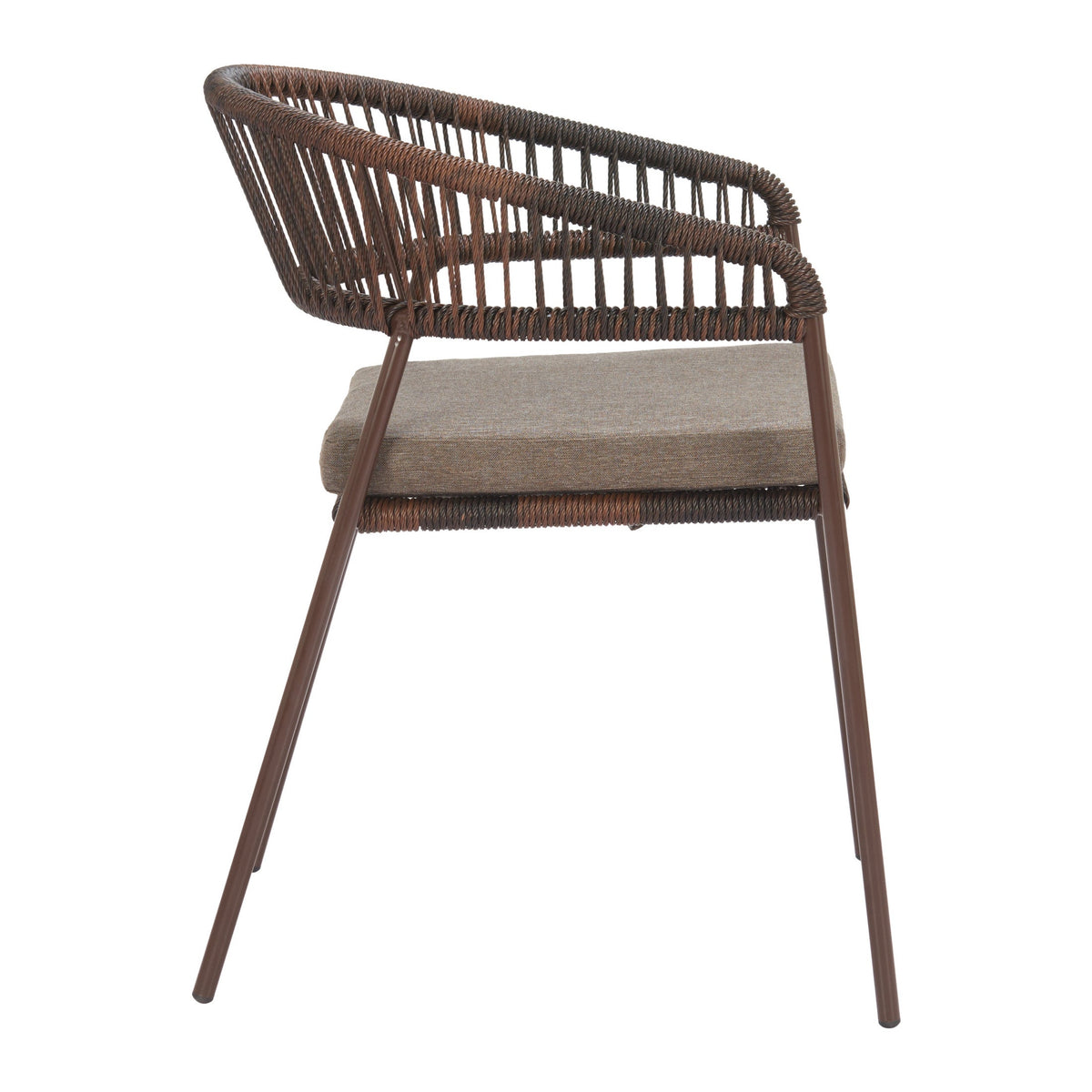 Skye Outdoor Patio Dining Chair, Set of 2, Brown