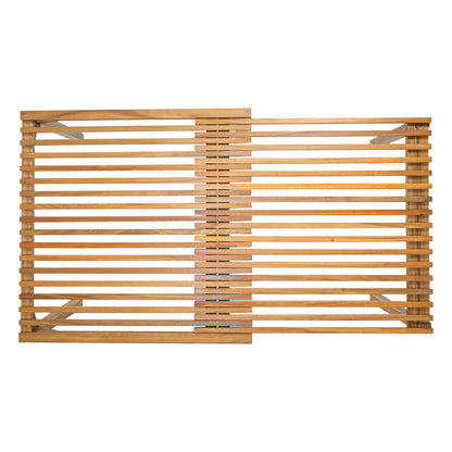 Riviera Outdoor Patio Extendable Dining Table, Natural