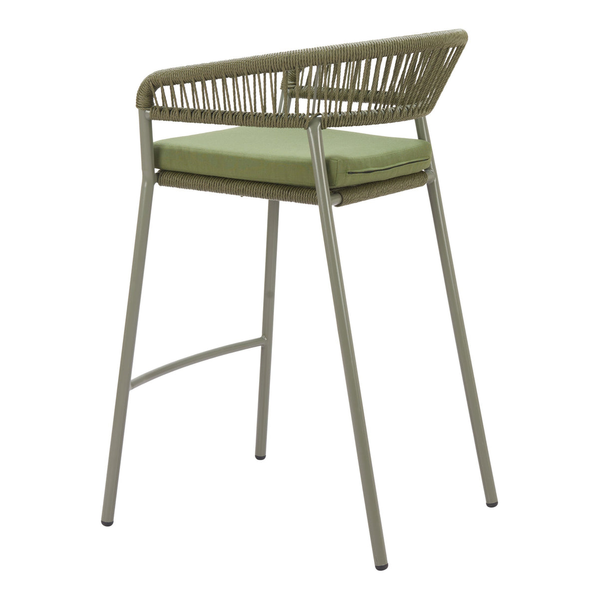 Skye Outdoor Patio Barstool, Set of 2, Green