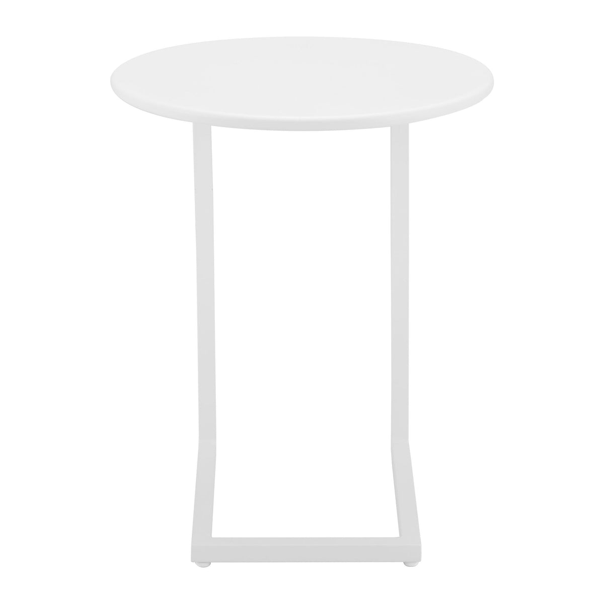 Noga Outdoor Patio End Table, White