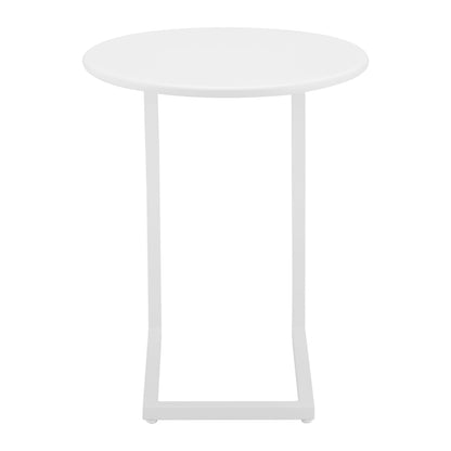 Noga Outdoor Patio End Table, White