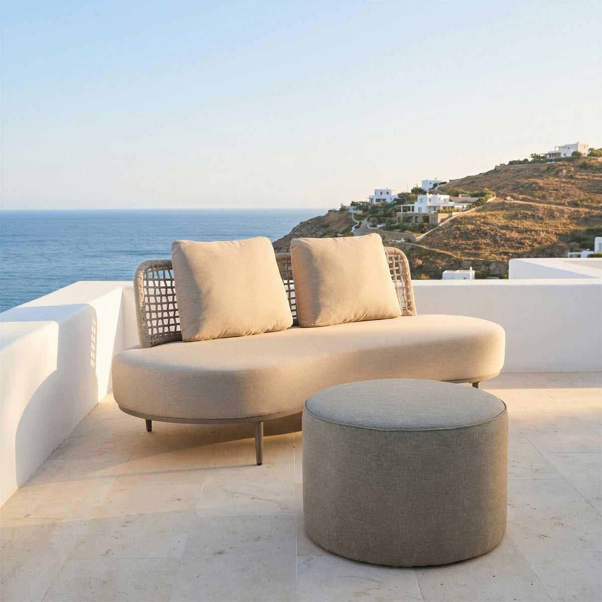 Moxy Outdoor Patio Ottoman, Green