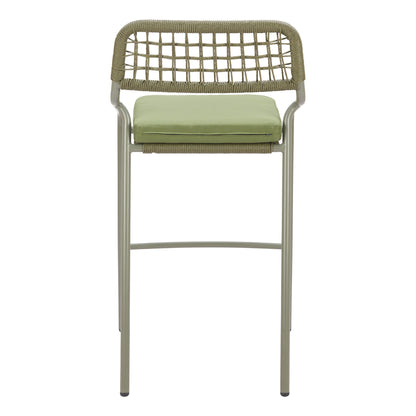 Rio Outdoor Patio Barstool, Set of 2, Green