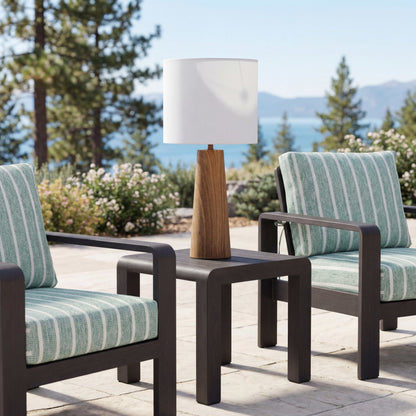 Woonari Outdoor Solar Table Lamp, Brown