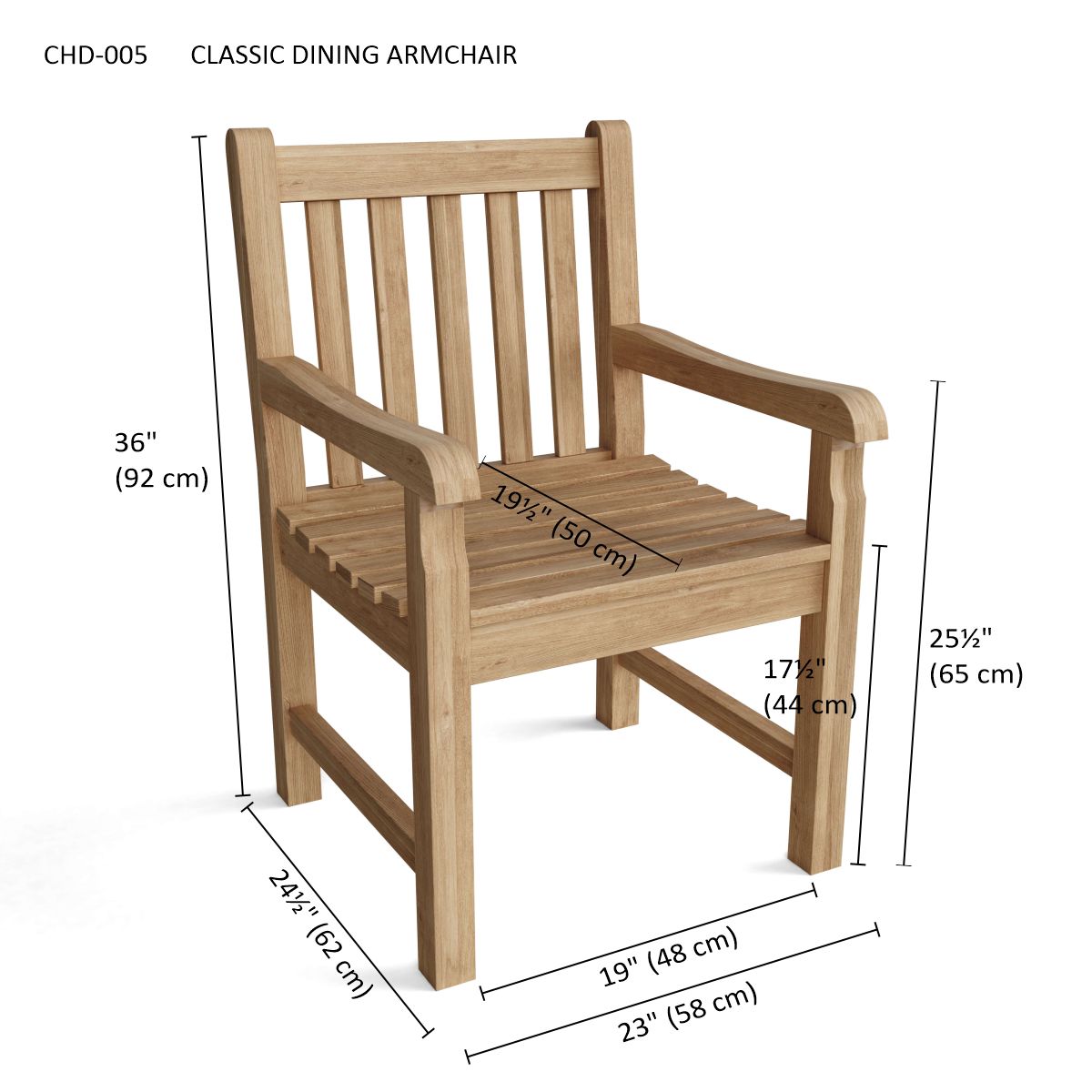 Anderson Teak Classic Dining Armchair