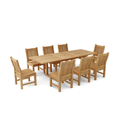 Anderson Teak Bahama Sahara 9-Piece 94" Rectangular Dining Set