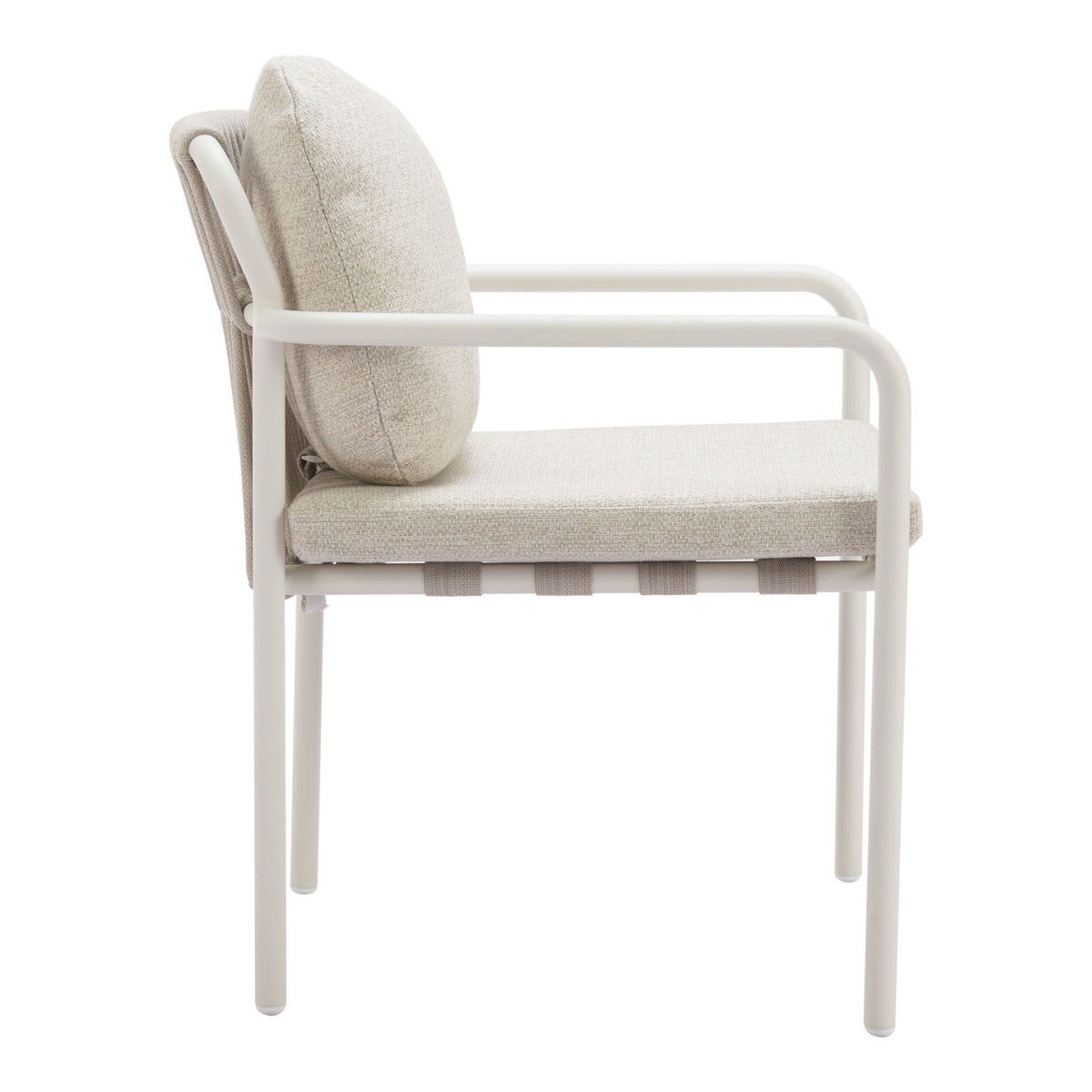 Aite Outdoor Patio Dining Chair, Set of 2, Beige