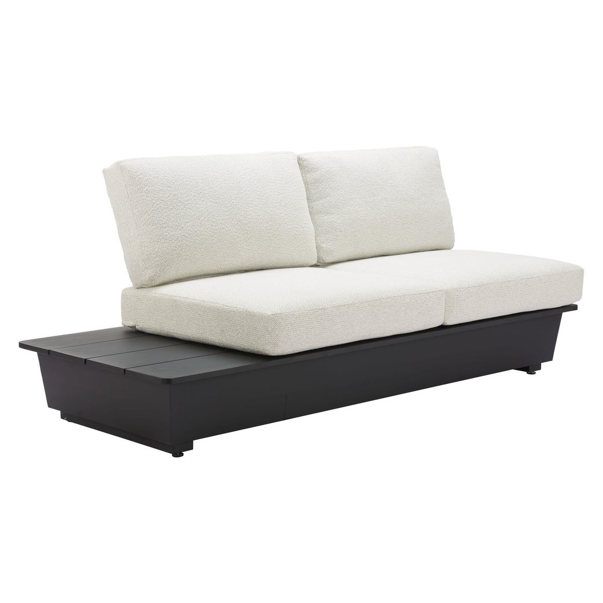 Tien Outdoor Patio Left Facing Loveseat, Beige