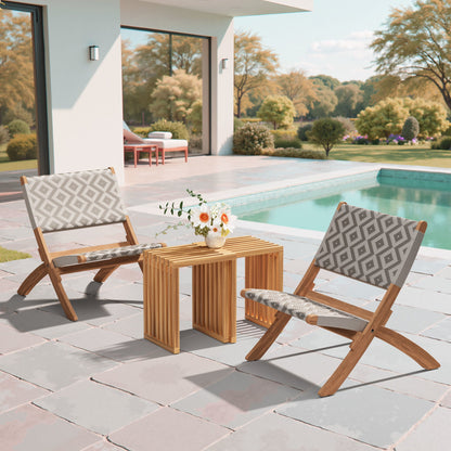 Riviera Outdoor Patio Extendable Stool, Set of 2, Natural