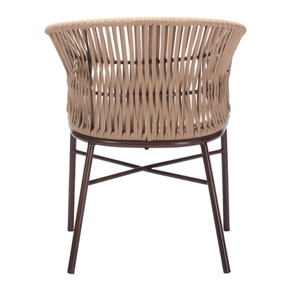 Freycinet Outdoor Patio Dining Chair, Set of 2, Natural