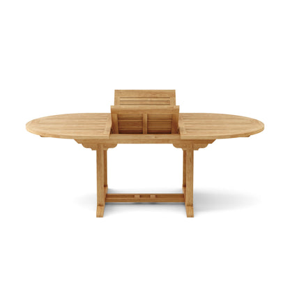 Anderson Teak Bahama Sahara Side Chair 7-Piece 87" Oval Dining Set