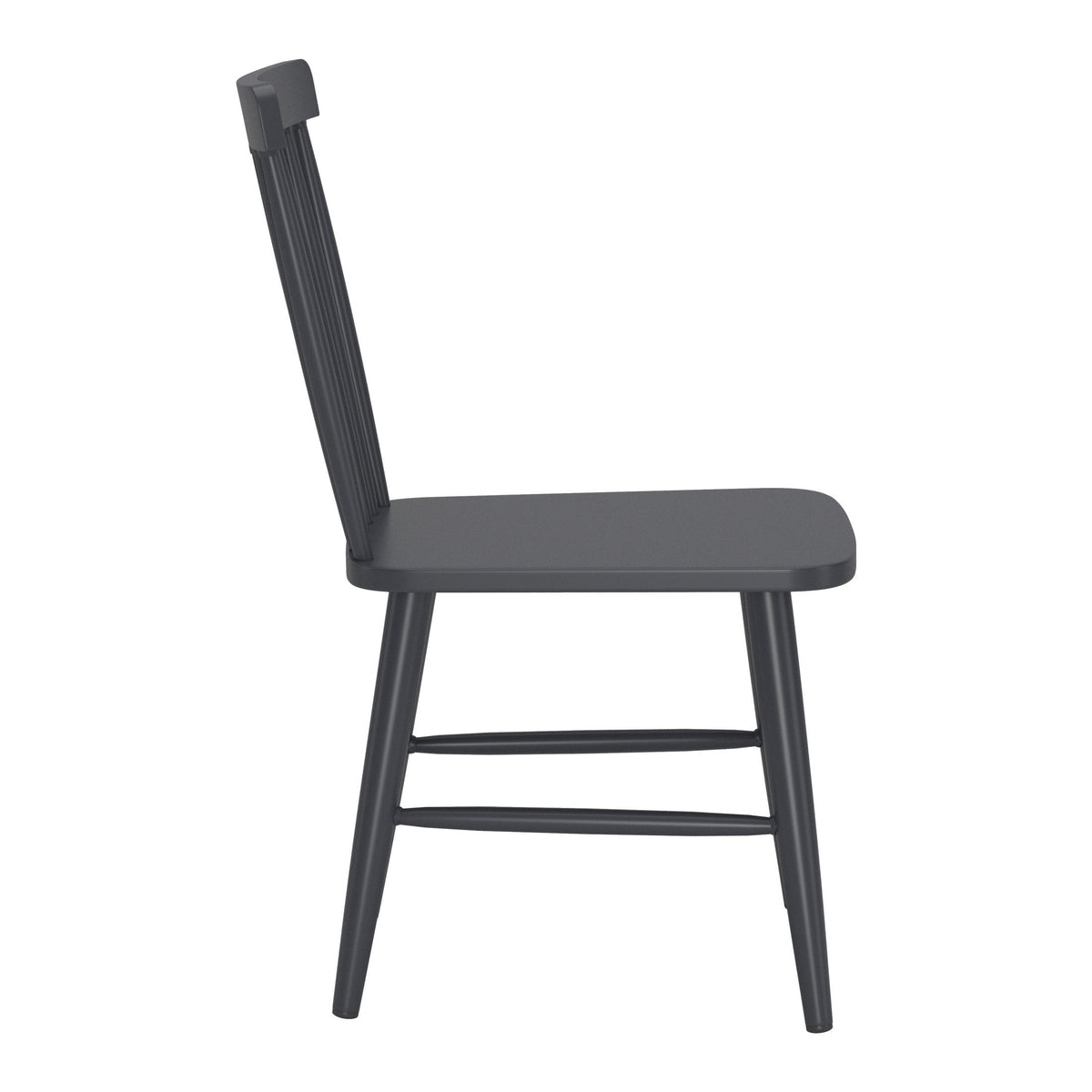 Zeilen Outdoor Patio Dining Chair, Set of 2, Black