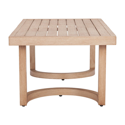 Leto Outdoor Patio Coffee Table, Brown