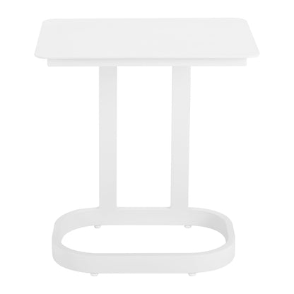 Friss Outdoor Patio End Table, White