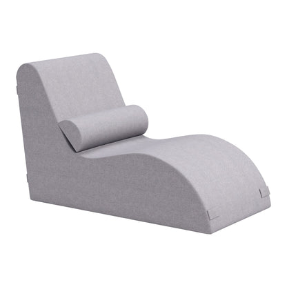 Luanda Outdoor Patio Chaise Lounge, Gray