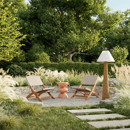 Palmia Outdoor Solar Floor Lamp, Natural