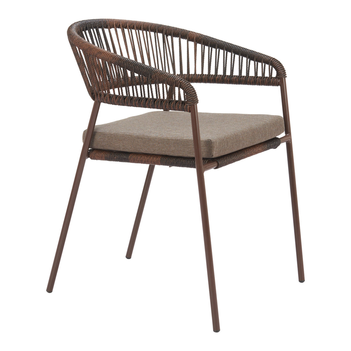 Skye Outdoor Patio Dining Chair, Set of 2, Brown