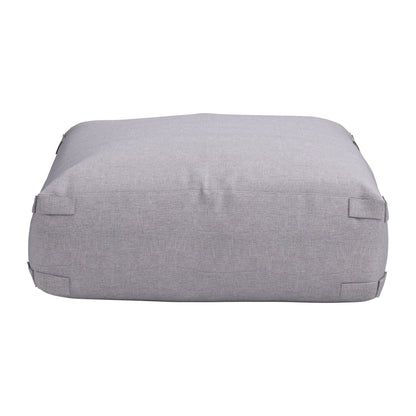 Luanda Outdoor Patio Ottoman, Gray