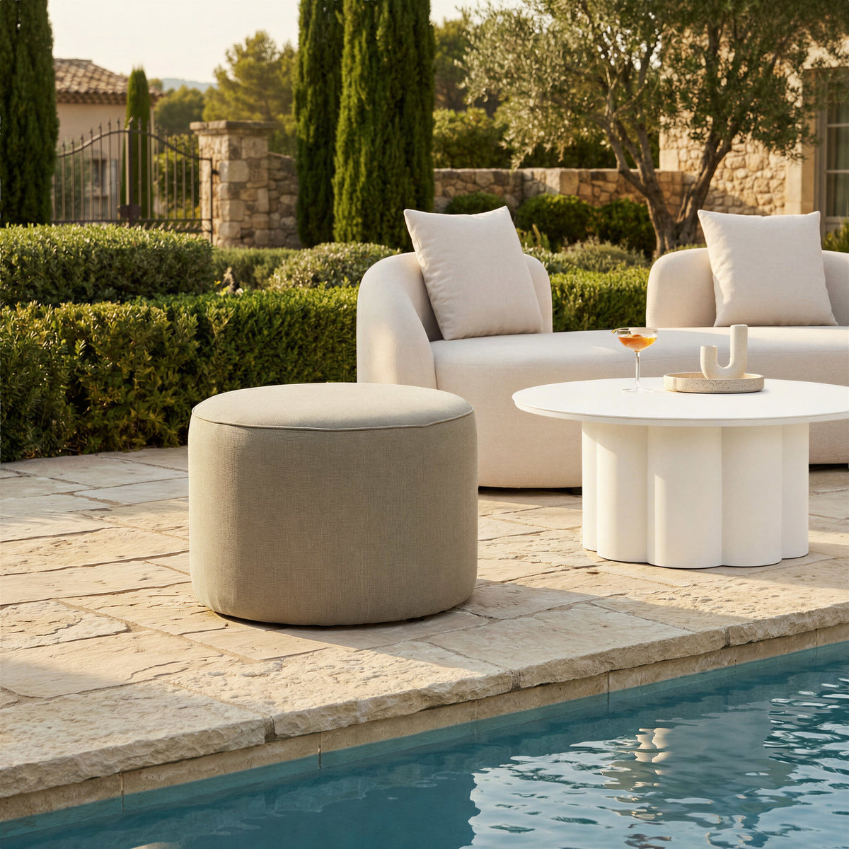 Moxy Outdoor Patio Ottoman, Green