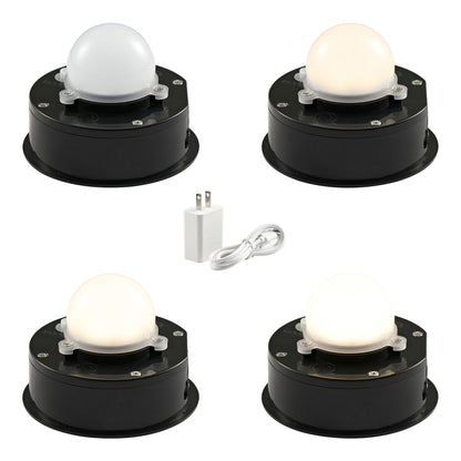 Seina Outdoor Solar Table Lamp, Natural