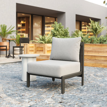 Horizon Outdoor Patio Accent Chair, Gray