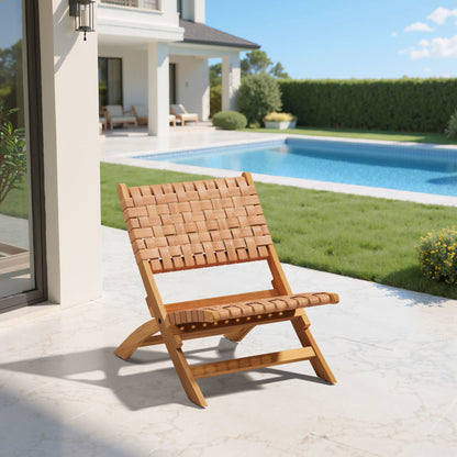 Sunflare Outdoor Patio Lounge Chair, Brown