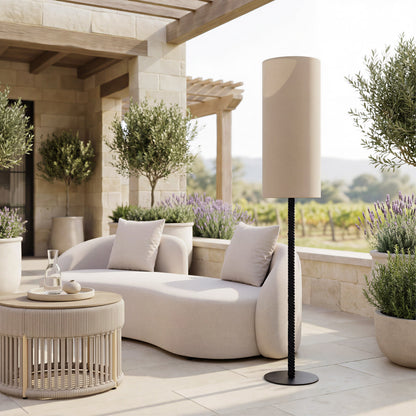 Lumaris Outdoor Solar Floor Lamp, Black