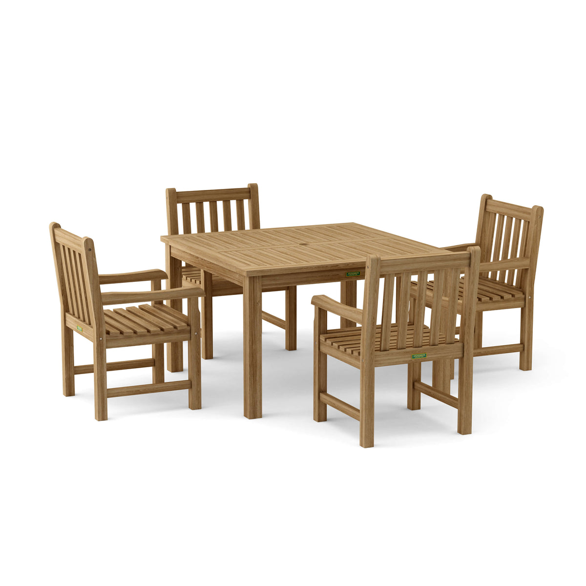 Anderson Teak Windsor Classic Armchair 5-Piece Dining Table Set