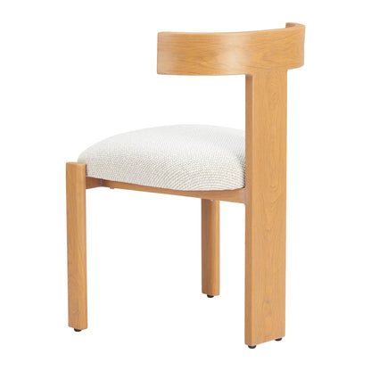 Tiana Outdoor Patio Dining Chair, Natural & Beige