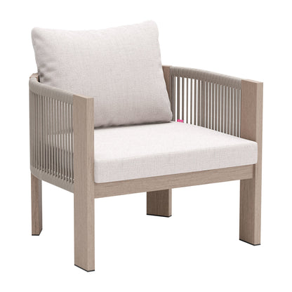 Rebel Outdoor Patio Accent Chair, Beige