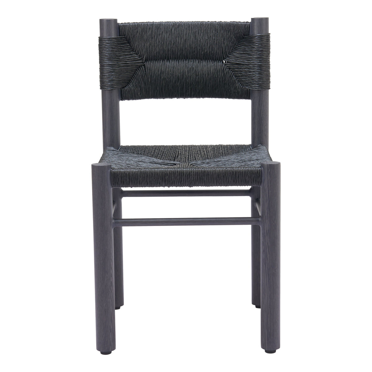 Iska Outdoor Patio Dining Chair, Set of 2, Black