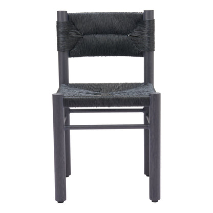 Iska Outdoor Patio Dining Chair, Set of 2, Black