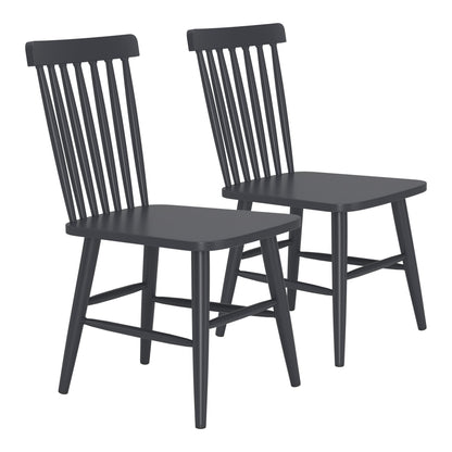 Zeilen Outdoor Patio Dining Chair, Set of 2, Black