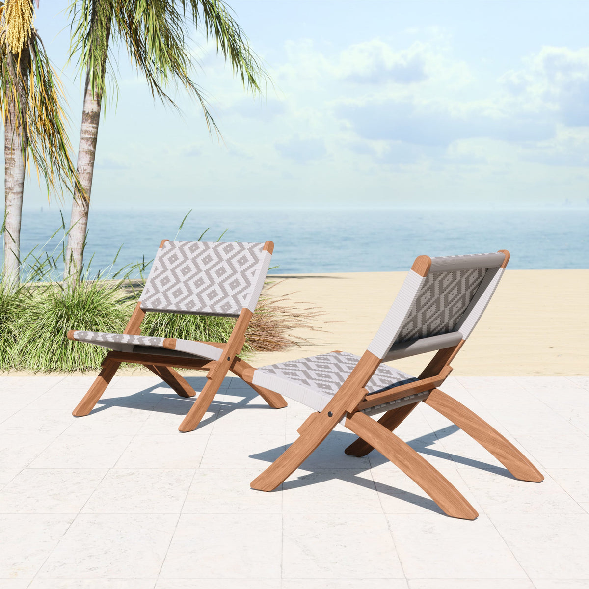 Tide Outdoor Patio Lounge Chair, Multicolor